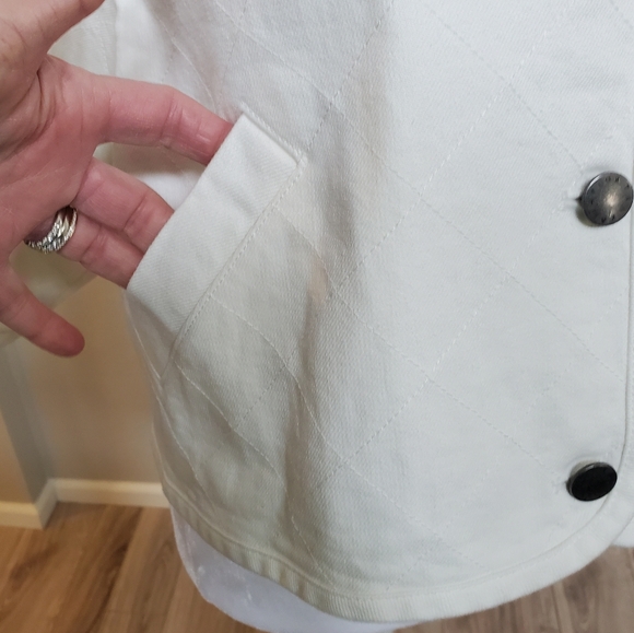 Tanya Taylor "Samantha" Puff Sleeve Cropped Jacket, Lined, Cream, Sm, NWT - Picture 9 of 16